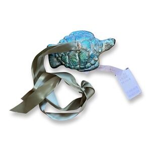 NIB Sea Turtle Ornament Glass Christmas Home Decor Ocean Marine Coastal Nautical